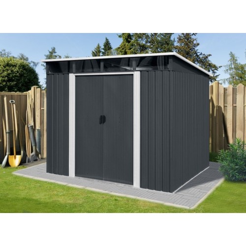 Riwall PRO RMSP 9x8 Anthracite LUX - zahradní domek kovový 2,4 x 2,8 m T-PS0908-A