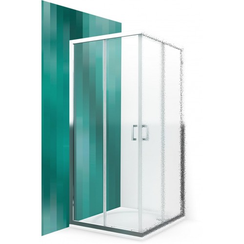 ROLTECHNIK Čtvercový sprchový kout s dvoudílnými posuvnými dveřmi LLS2/900 brillant/intimglass 554-9000000-00-21
