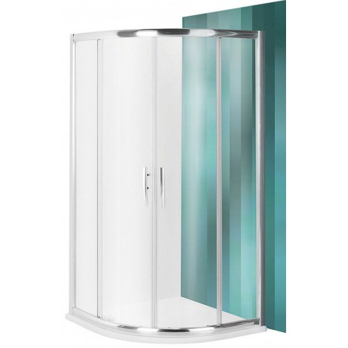 ROLTECHNIK Čtvrtkruhový sprchový kout s dvoudílnými posuvnými dveřmi PXR2N/900 brillant/transparent 531-900R55N-00-02
