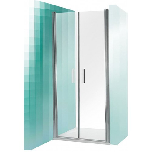 ROLTECHNIK Sprchové dveře dvoukřídlé do niky TCN2/900 stříbro/transparent 731-9000000-01-02