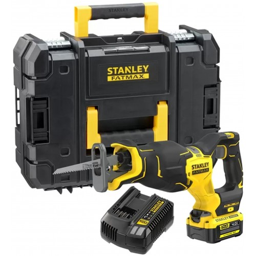 STANLEY SFMCS311M1T FatMax V20 Bezuhlíková aku mečová pila (18V/1x4,0Ah), kufr STANLEY SFMCS311M1T FatMax V20 Bezuhlíková aku mečová pila (18V/1x4,0Ah), kufr