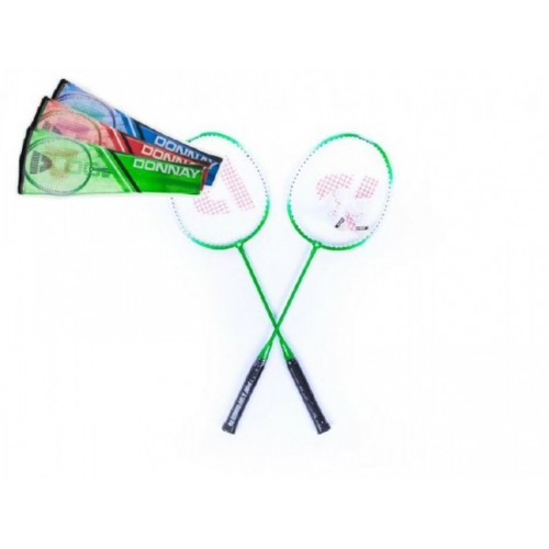 Sada badminton + 3 košíčky kov 66cm asst 3 barvy v tašce