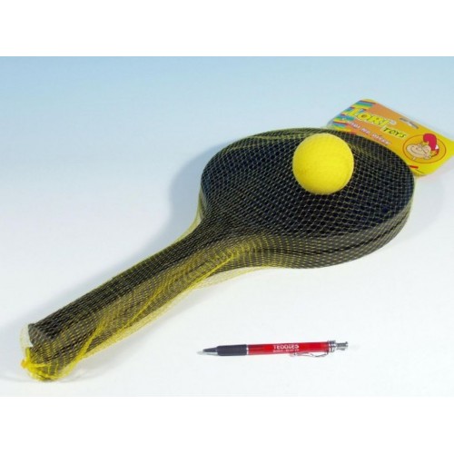 Soft tenis plast černý+míček 53cm v síťce Soft tenis plast černý+míček 53cm v síťce
