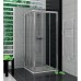 RONAL TOE3 TOP-Line rohový vstup, 120cm, levý díl, aluchrom/čiré TOE3G12005007