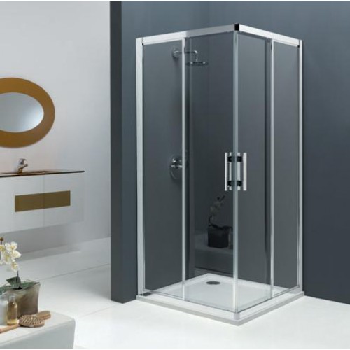 RONAL TOPAC TOP-Line rohový vstup, 100cm, pravý díl, aluchrom/sklo linie TOPD10005051