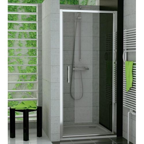RONAL TOPP TOP-Line jednokřídlé dveře 60-80 cm, bílá/čiré TOPPSM10407