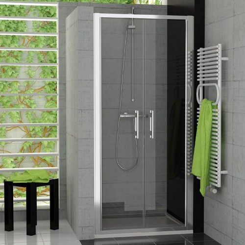 RONAL TOPP2 TOP-Line dvoukřídlé dveře 90-120 cm, aluchrom/sklo čiré TOPP2SM25007