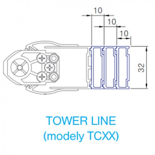ROLTECHNIK nastavovací profil pro TCxx, 10/2000 mm, brillant P3063