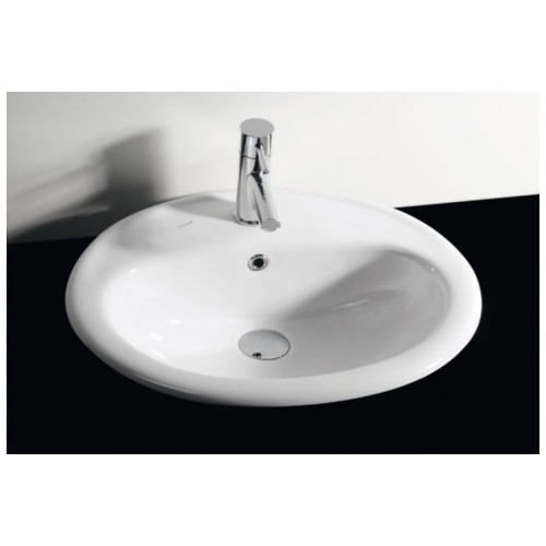 SAPHO CONTOUR TP220 Keramické umyvadlo 55x46cm, zápustné