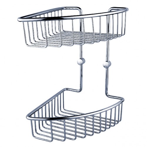 NIMCO drátěná rohová dvoupatrová police TR421N-26