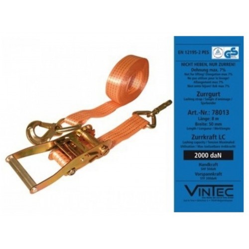 GÜDE Upínací popruh 5T x 8M s hákem V78014 GÜDE Upínací popruh 5T x 8M s hákem V78014