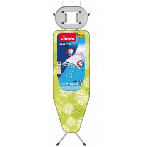 VILEDA Perfect 2v1 Plus žehlicí prkno 122×44 cm zelené, bez zásuvky