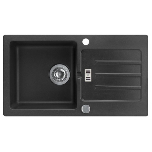 ALVEUS VICTORIA 30 granitový dřez, 770 x 430 mm, černá