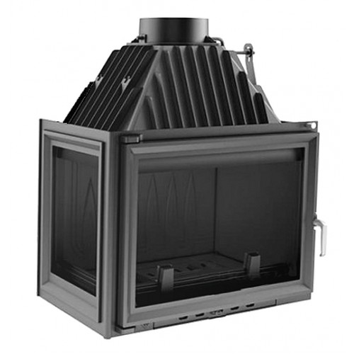 KRATKI ZUZIA/L 16 kW krbová vložka teplovzdušná, levé sklo se sloupkem