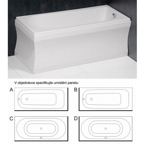 POLYSAN CLEO 170 panel rohový typ "UL", výška 59 cm