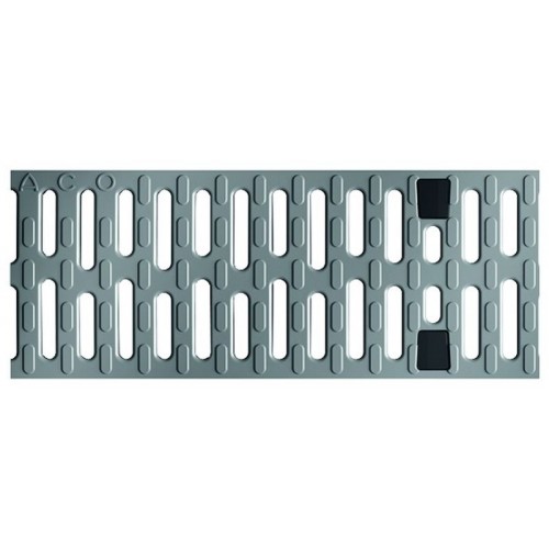 ACO Drainlock V/X100 - B125, rošt můstkový 0,5 m, plastový šedý 132267
