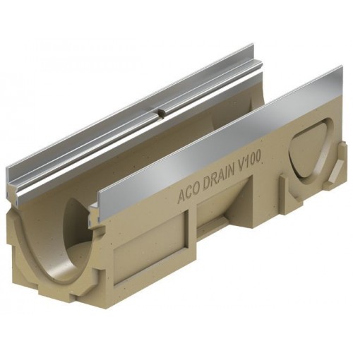 ACO Multiline Odvodňovací žlab V100, 500 mm, hrana z nerezové oceli 12309