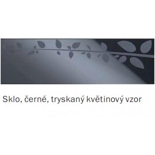 ACO ShowerDrain E odtokový rošt 700 mm, sklo, černé, květinový vzor 9010.57.12