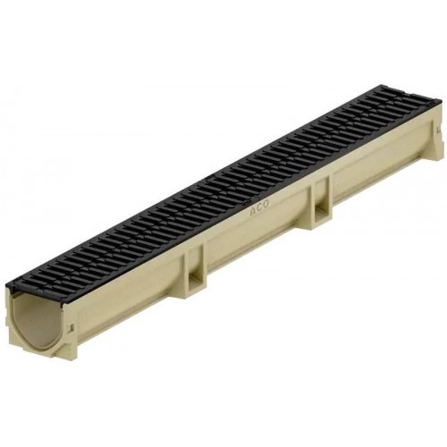 ACO Euroline 2.0 Žlab 1 m, H=10,4 cm, litinový můstkový rošt B125 3003697