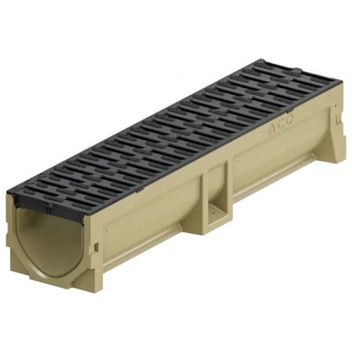 ACO Euroline 2.0 Žlab 0,5 m, H=10,4 cm, plastový rošt s Microgrip 416326