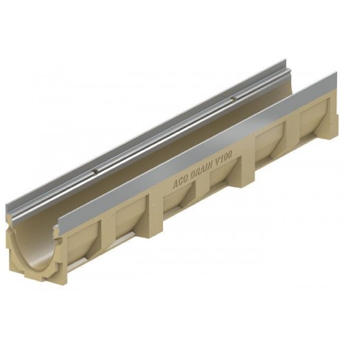 ACO Multiline Odvodňovací žlab V100S, 1000 mm, hrana z pozink oceli 12330