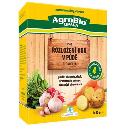 AgroBio CLONOPLUS pro rozložení hub v půdě 3x10 g