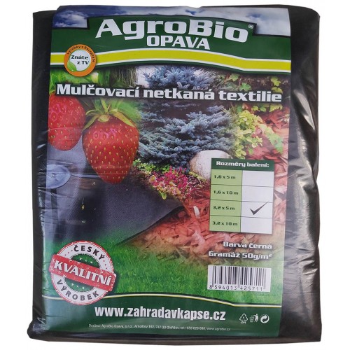 AgroBio netkaná textilie 50 g/m2 3,2x10 m, černá