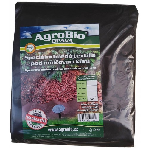 AgroBio netkaná textilie 50 g/m2 3,2x5 m, hnědá