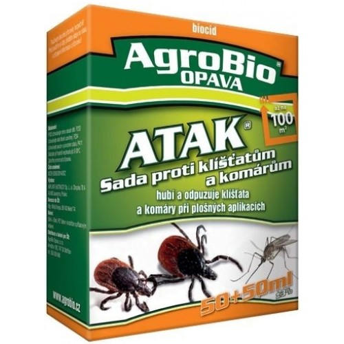 AgroBio ATAK Sada proti klíšťatům a komárům 50+50 ml 002129