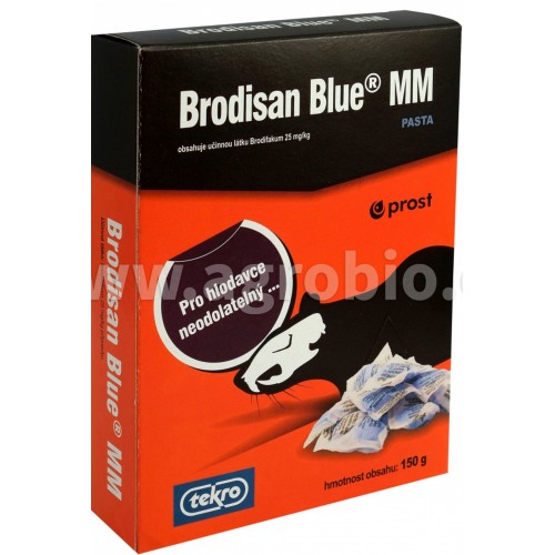 AgroBio BRODISAN Blue MM pasta hubení potkanů, 150 g 008065