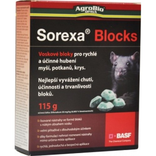 AgroBio SOREXA Blocks návnada, jed 115 g