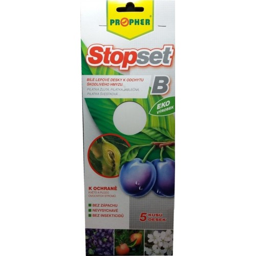 AgroBio STOPSET B desky bílé, 25x10 cm, 5 ks 011032