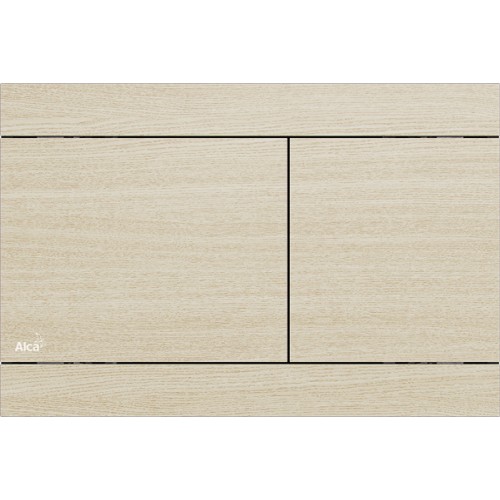 ALCAPLAST Flat Wood Ovládací tlačítko pro předstěnové systémy, kov-dekor dřeva FUN-OAK WHITE