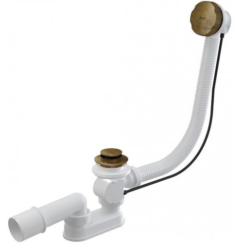 ALCAPLAST Sifon vanový automat komplet, bronz-antic A55ANTIC-100 ALCAPLAST Sifon vanový automat komplet, bronz-antic A55ANTIC-100