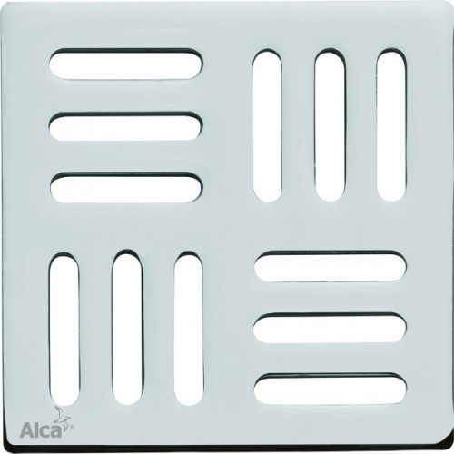 ALCAPLAST Designová mřížka 102 × 102 × 5 nerez MPV001