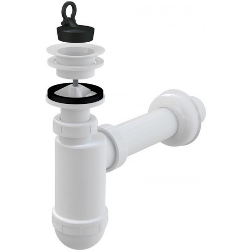 ALCAPLAST sifon umyvadlový, průměr 40mm s plastovou mřížkou průměr 63mm A42
