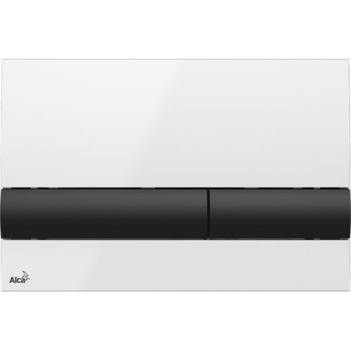 ALCAPLAST Ovládací tlačítko bílé/černé k splachovacím nádržkám M1710-8