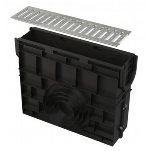 ALCAPLAST Venkovní žlabová vpust bez rámu s pozinkovaným roštem „T“ profilu A15 AVZ101R-R101S