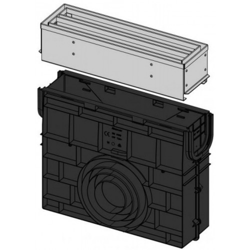 ALCAPLAST Venkovní žlabová vpust štěrbinová s nástavcem 100 mm, nerez AVZ101R-R323R ALCAPLAST Venkovní žlabová vpust štěrbinová s nástavcem 100 mm, nerez AVZ101R-R323R