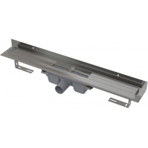 ALCAPLAST Wall Podlahový žlab s okrajem pro plný rošt 300mm, s pevným límcem ke stěně APZ16-300