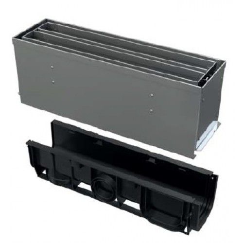 ALCAPLAST Štěrbinový venkovní žlab symetrický revizní díl 160 mm z pozinkované oceli AVZ101S-R124R