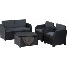 ALLIBERT MODENA Set zahradní s úložným stolem, grafit/šedá 17200463