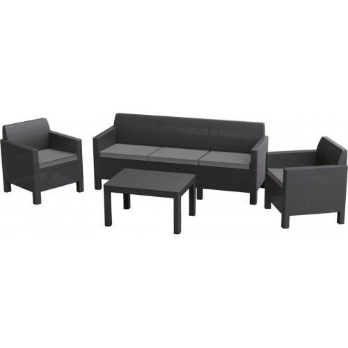 ALLIBERT ORLANDO 3 SEATER Set zahradní, grafit/šedá 17202802