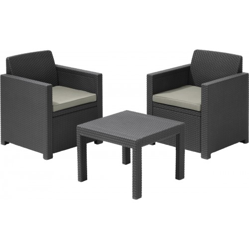 ALLIBERT Balkonový set ALLEGRO - brown+ beige 211900