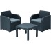 ALLIBERT Balkonový set ALLEGRO - graphite+grey 213783