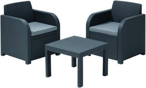 ALLIBERT Balkonový set ATLANTA grafit/šedá 213810