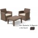 ALLIBERT Balkonový set CORONA brown+taupe