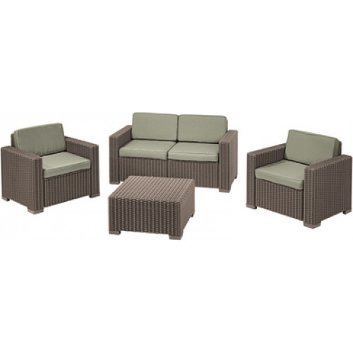 ALLIBERT CALIFORNIA 2 Seater set balkonový, cappuccino/písková 17192233