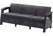 ALLIBERT CORFU LOVE SEAT MAX Pohovka, 182 x 70 x 79cm, grafit/šedá 17197959