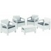 ALLIBERT CORFU QUATRO Set zahradní, bílá/šedá 17197978